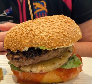 Fundraising for breast cancer survivors at Grill'd Bulimba